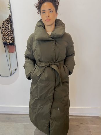 Doudoune longue kaki