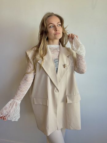 BLAZER SANS MANCHES OVERSIZE