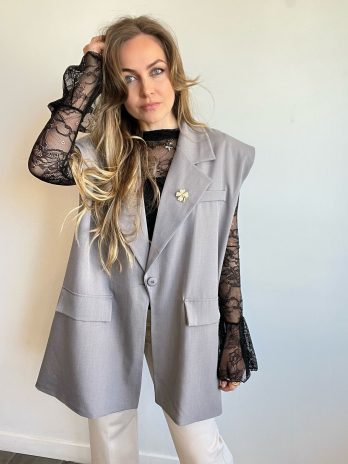 BLAZER OVERSIZE GRIS
