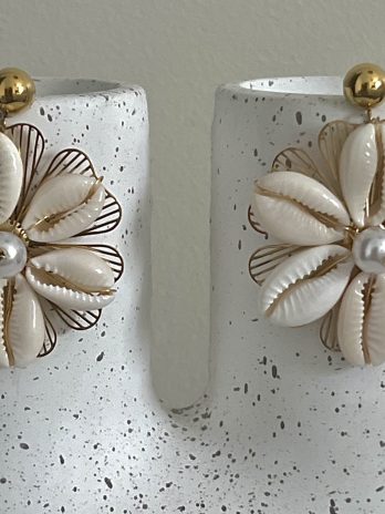 BOUCLES D’OREILLES « COQUILLAGE FLEUR »