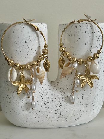 BOUCLES D’OREILLES « COQUILLAGE D’OR »