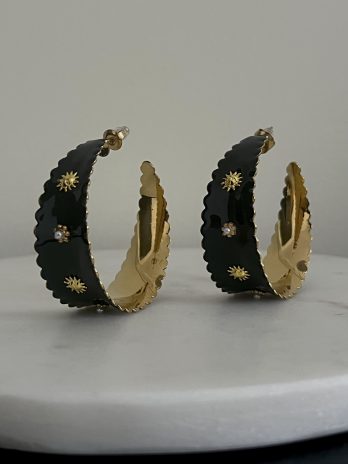 BOUCLES D’OREILLES « SOLEIL NOIR »