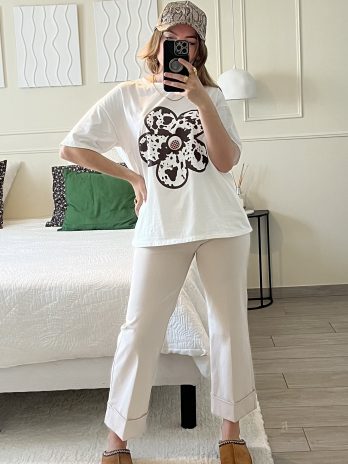 PANTALON CRÈME « MINIMALISTE »